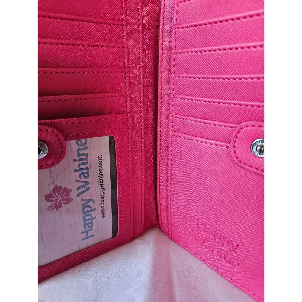 Happy Wahine brand large pouch and a matching wallet